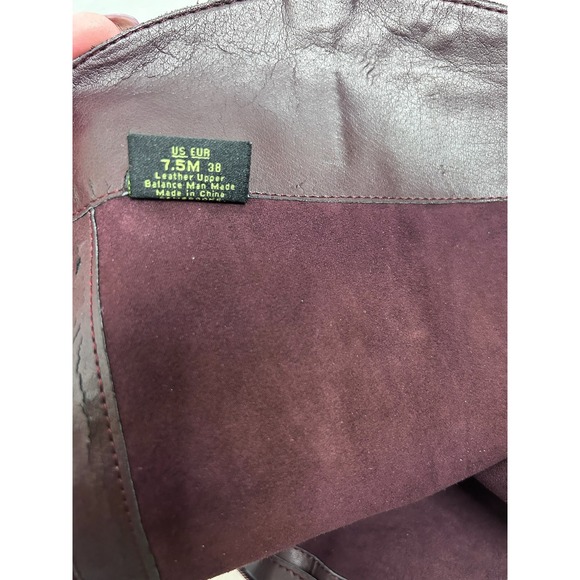 Sam Edelman Penny Riding Boots Leather Burgundy Suede Back Zip Womens 7.5M - Picture 8 of 8
